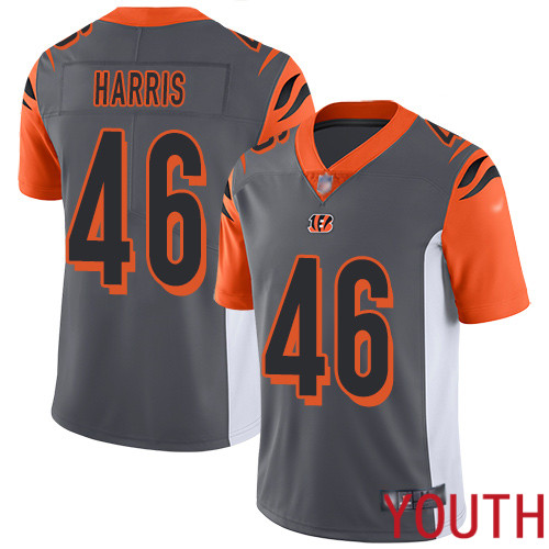 Cincinnati Bengals Limited Silver Youth Clark Harris Jersey NFL Footballl #46 Inverted Legend->youth nfl jersey->Youth Jersey